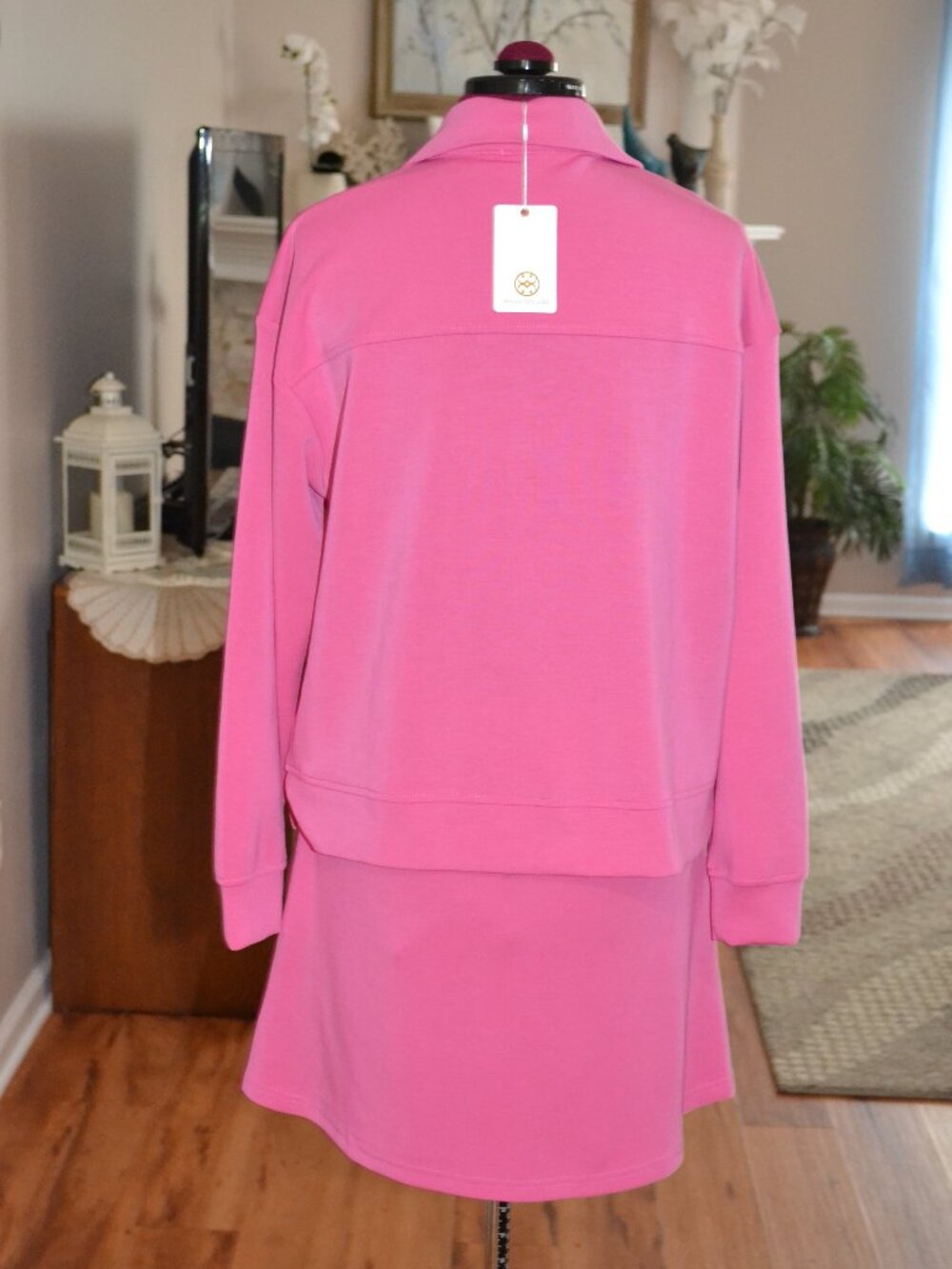 Mary Square NEW 2 Piece Cora Skort Regan zip Pullover Pink of the Pines L/ XL - Picture 7 of 12